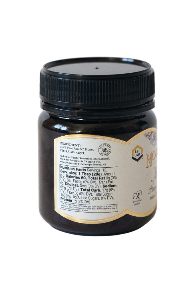 Mossop's - Manuka Honey UMF® 15+ - Ingredients and Nutritional Facts